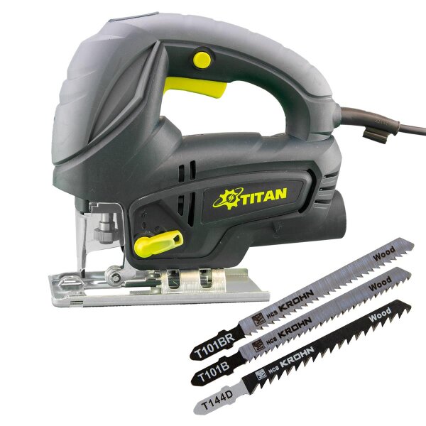 Titan Stichsäge BPML600 + 3 Sägeblätter 600 W